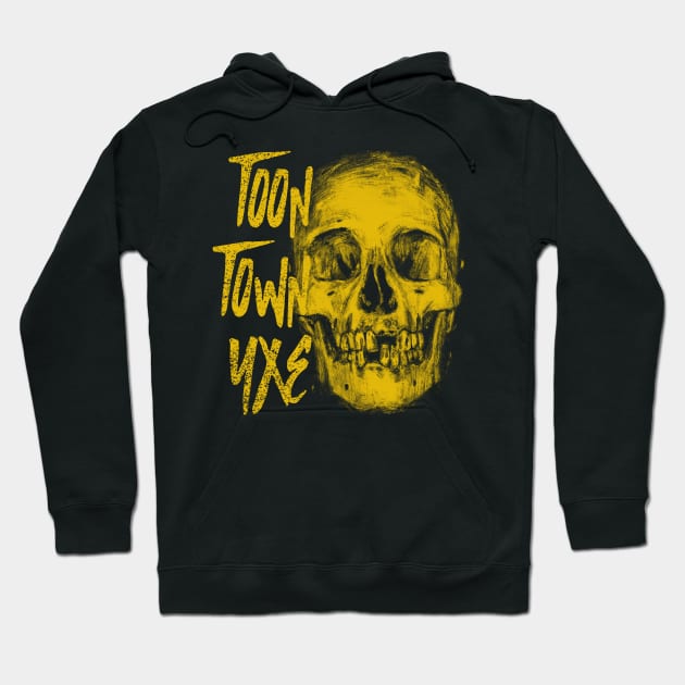 Toon Town YXE Urban Expressionist Skull Hoodie by Stooned in Stoon